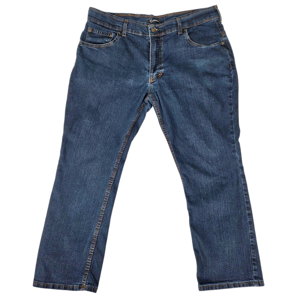 Origin Standard Straight Jeans Mens 38x28 Blue Made in USA Denim Pants